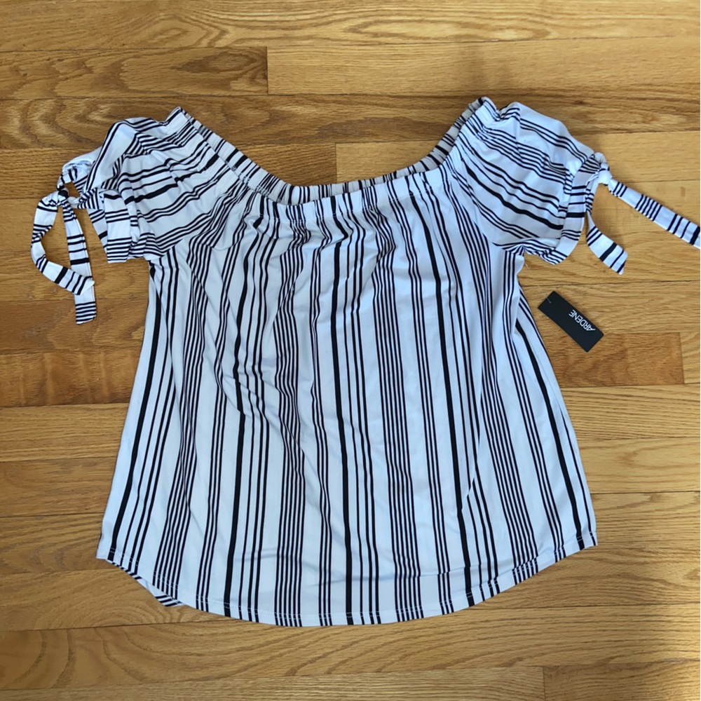 Striped Off-Shoulder Top